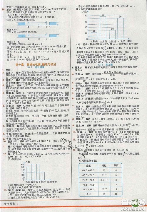 河北教育出版社2020春七彩课堂七年级数学下册人教版答案