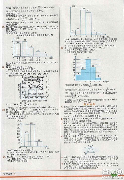 河北教育出版社2020春七彩课堂七年级数学下册人教版答案