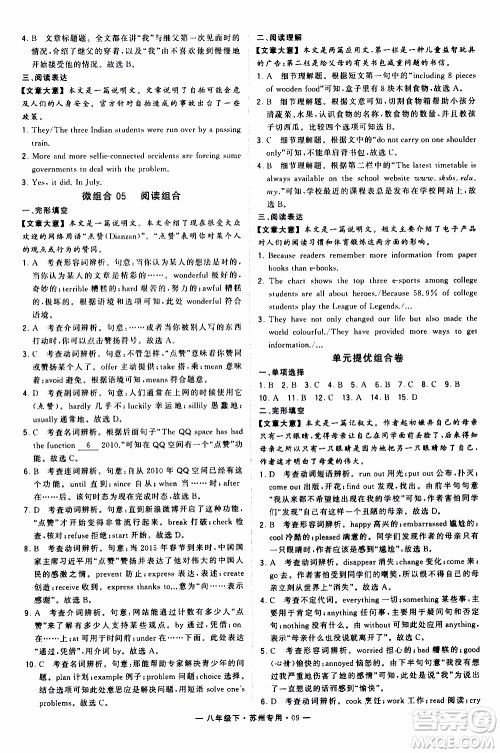 经纶学典2020年学霸组合训练英语八年级下册苏州专用参考答案 经纶学典2020年学霸组合训练英语八年级下册苏州专用参考答案