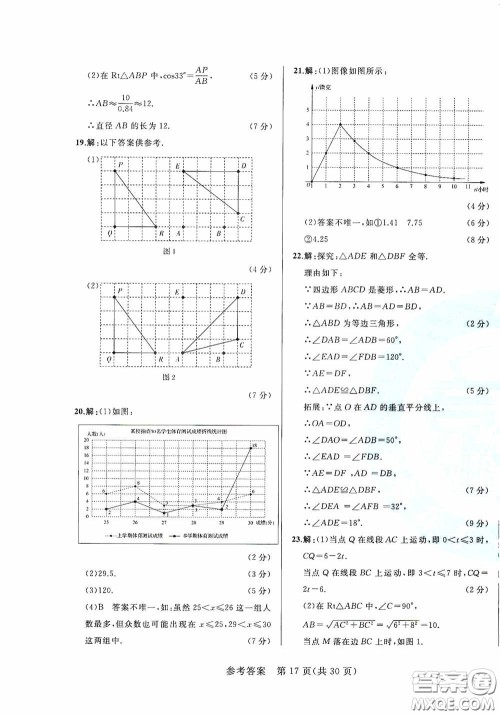 竞赢高效备考2020中考模拟题集数学长春地区适用版答案