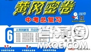 四川新疆青少年出版社2020黄冈密卷中考总复习语文通用版答案