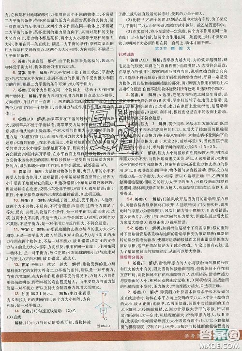 河北教育出版社2020春七彩课堂八年级物理下册人教版答案