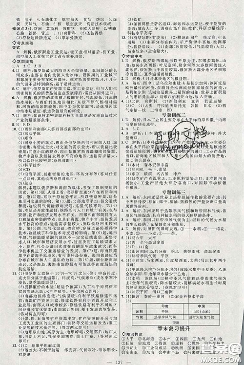 2020春名师助学系列细解巧练六年级地理下册人教版答案 2020春名师助学系列细解巧练六年级地理下册人教版答案