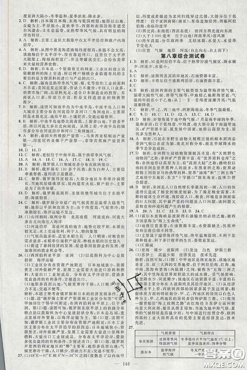 2020春名师助学系列细解巧练六年级地理下册人教版答案 2020春名师助学系列细解巧练六年级地理下册人教版答案