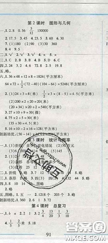 2020春名师助学系列细解巧练四年级数学下册五四制答案 2020春名师助学系列细解巧练四年级数学下册五四制答案