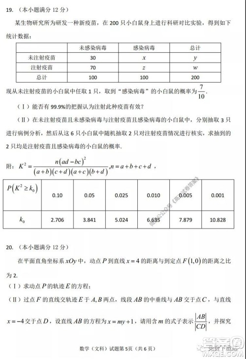 淮南市2020届高三第二次模拟考试文科数学试题及答案 淮南市2020届高三第二次模拟考试文科数学试题及答案