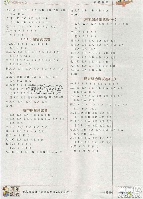 2020春名师助学系列细解巧练三年级英语下册人教版答案 2020春名师助学系列细解巧练三年级英语下册人教版答案