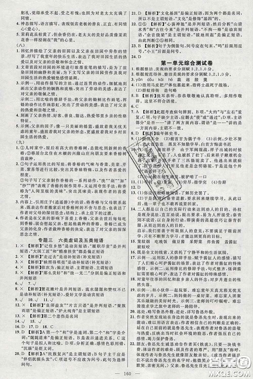 2020春名师助学系列细解巧练七年级语文下册人教版答案 2020春名师助学系列细解巧练七年级语文下册人教版答案