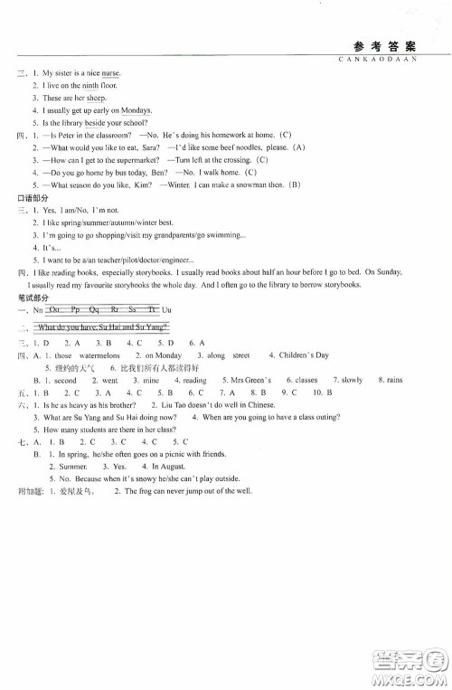 2020年68所教学教科所小学新题型题库英语最新版答案 2020年68所教学教科所小学新题型题库英语最新版答案