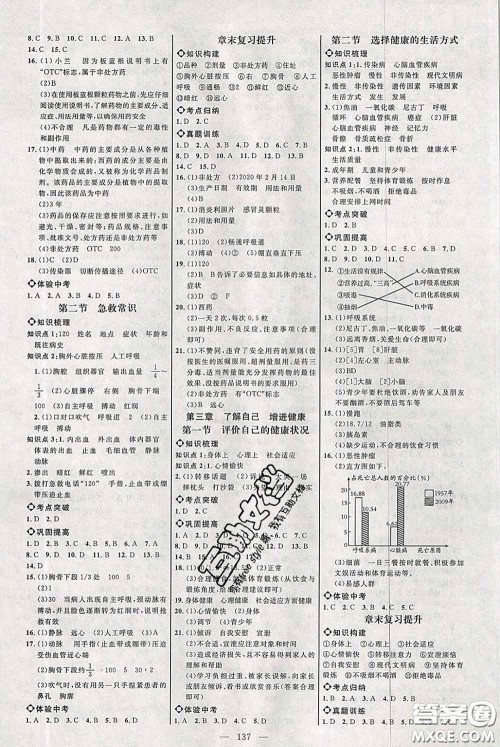 2020春名师助学系列细解巧练七年级生物下册五四制答案