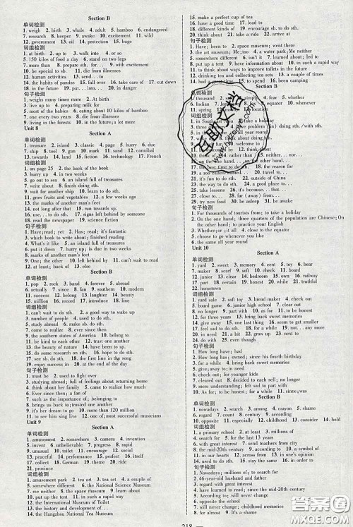 2020春名师助学系列细解巧练八年级英语下册五四制答案 2020春名师助学系列细解巧练八年级英语下册五四制答案