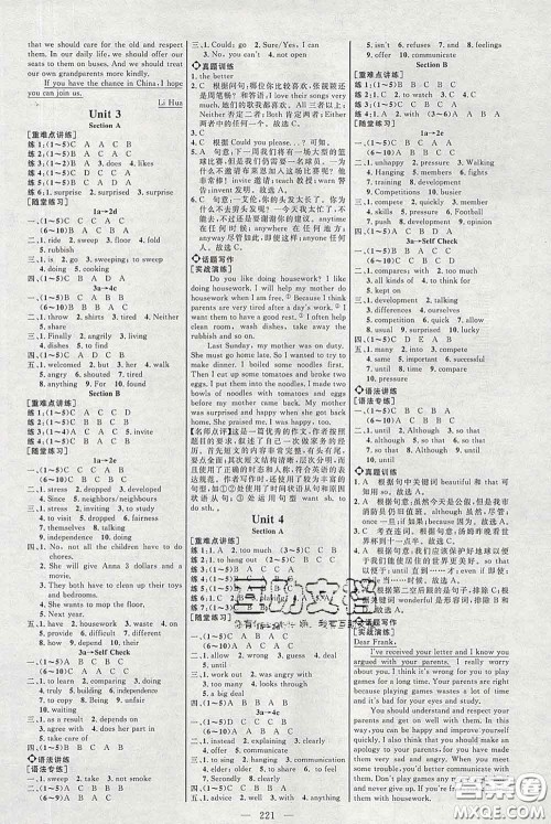 2020春名师助学系列细解巧练八年级英语下册五四制答案 2020春名师助学系列细解巧练八年级英语下册五四制答案