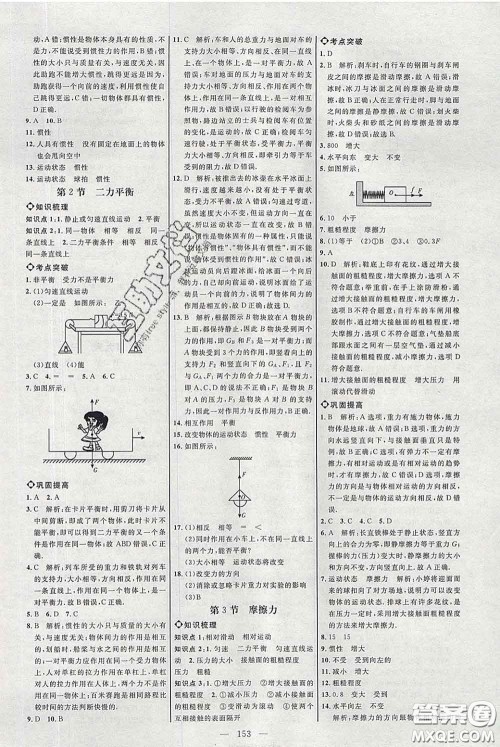 2020春名师助学系列细解巧练八年级物理下册人教版答案