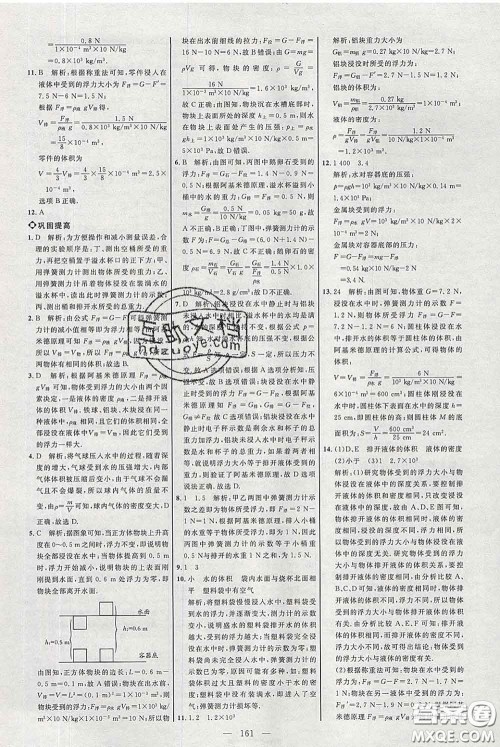 2020春名师助学系列细解巧练八年级物理下册人教版答案 2020春名师助学系列细解巧练八年级物理下册人教版答案