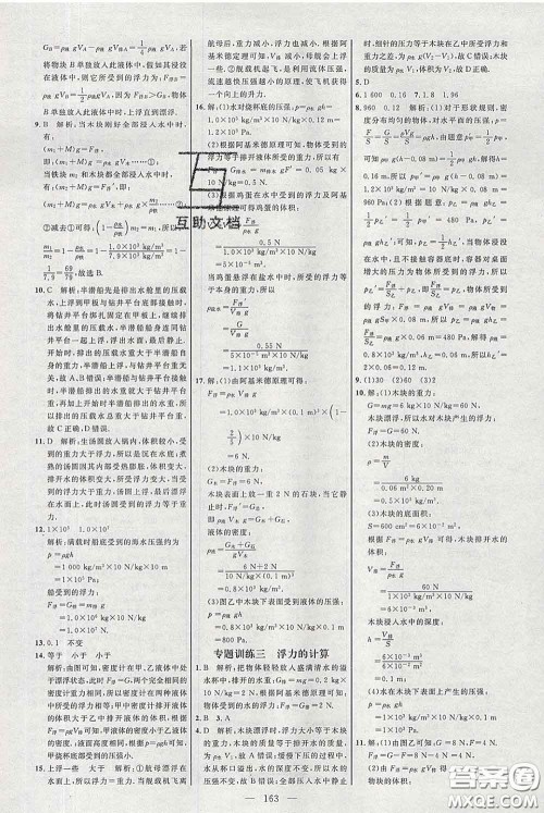 2020春名师助学系列细解巧练八年级物理下册人教版答案