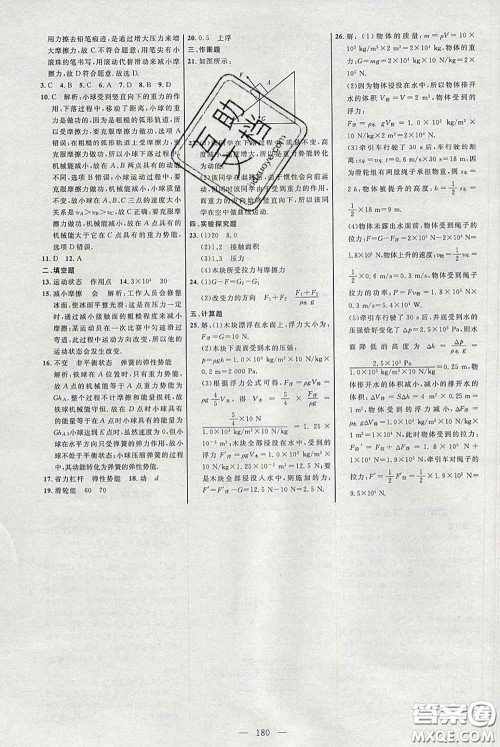 2020春名师助学系列细解巧练八年级物理下册人教版答案 2020春名师助学系列细解巧练八年级物理下册人教版答案