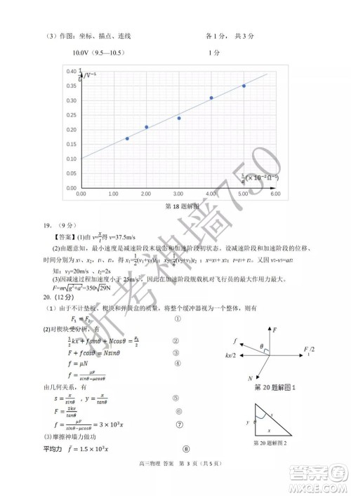 2019学年第二学期浙江七彩阳光新高考研究联盟阶段性评估高三物理试题及答案