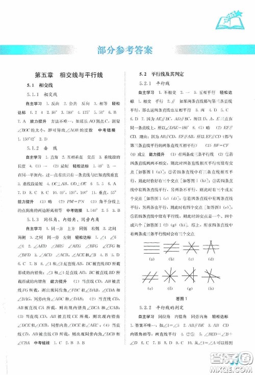 广西教育出版社2020自主学习能力测评七年级数学下册人教版答案