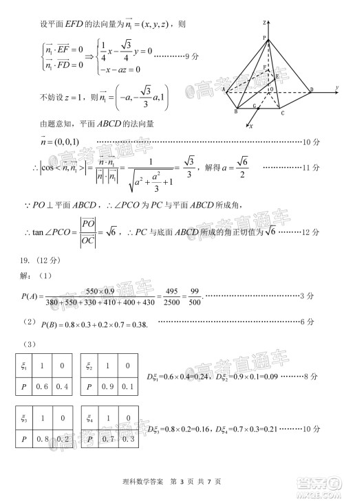 2020年赤峰市高三520模拟考试理科数学试题及答案