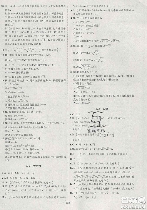 2020春思路教练同步课时作业七年级数学下册人教版答案