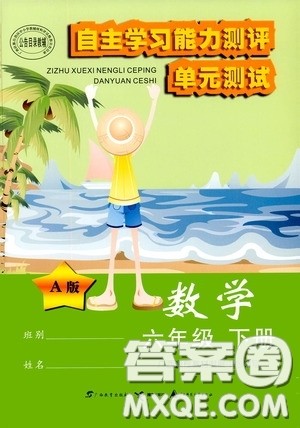 广西教育出版社2020自主学习能力测评单元测试六年级数学下册A版答案
