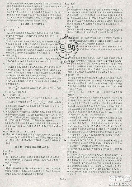 2020春思路教练同步课时作业八年级物理下册人教版答案 2020春思路教练同步课时作业八年级物理下册人教版答案