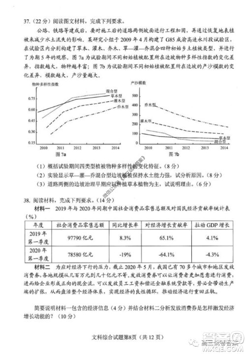 绵阳市高中2017级高考适应性考试文科综合试题及答案