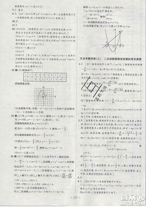 2020春思路教练同步课时作业九年级数学下册北师版答案