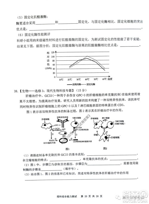 雅礼中学2020届高三5月质量检测理科综合试题及答案