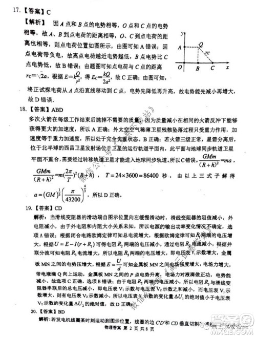 雅礼中学2020届高三5月质量检测理科综合试题及答案