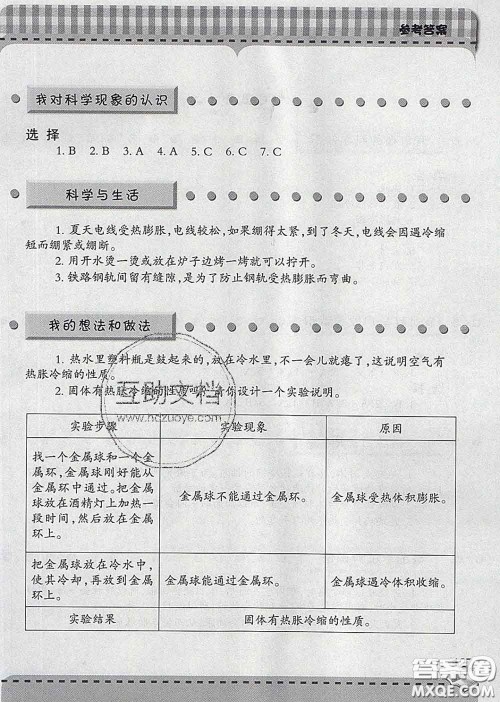 青岛出版社2020春新课堂同步学习与探究四年级科学下册答案 青岛出版社2020春新课堂同步学习与探究四年级科学下册答案