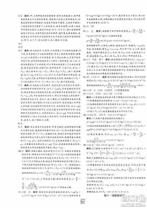 钟书金牌2020过关冲刺100分八年级物理下册人教版答案