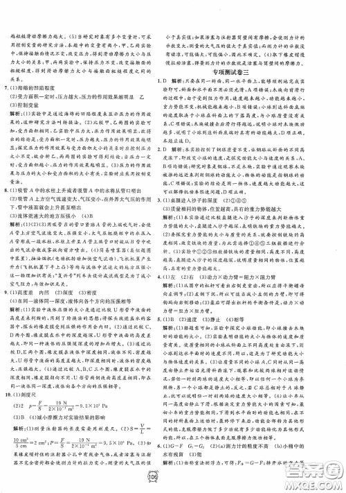 钟书金牌2020过关冲刺100分八年级物理下册人教版答案