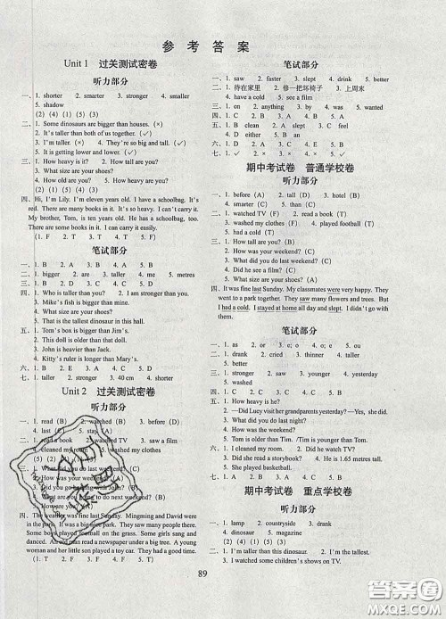 2020春68所名校图书期末冲刺100分完全试卷六年级英语下册人教版答案 2020春68所名校图书期末冲刺100分完全试卷六年级英语下册人教版答案