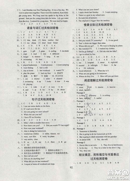 2020春68所名校图书期末冲刺100分完全试卷六年级英语下册人教版答案 2020春68所名校图书期末冲刺100分完全试卷六年级英语下册人教版答案