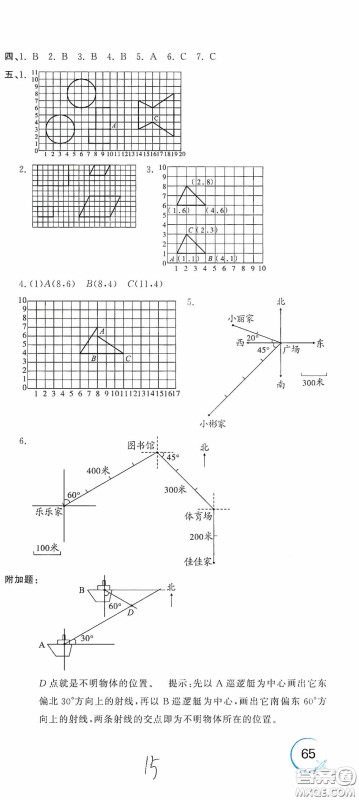 北京教育出版社2020新目标检测同步单元测试卷六年级数学下册人教版答案