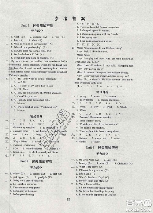 2020春68所名校图书期末冲刺100分完全试卷五年级英语下册人教版答案 2020春68所名校图书期末冲刺100分完全试卷五年级英语下册人教版答案