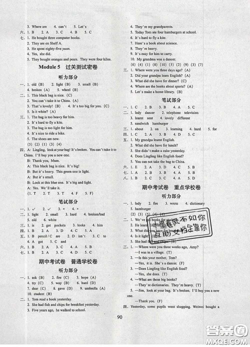 2020春期末冲刺100分完全试卷五年级英语下册外研版三起答案 2020春期末冲刺100分完全试卷五年级英语下册外研版三起答案