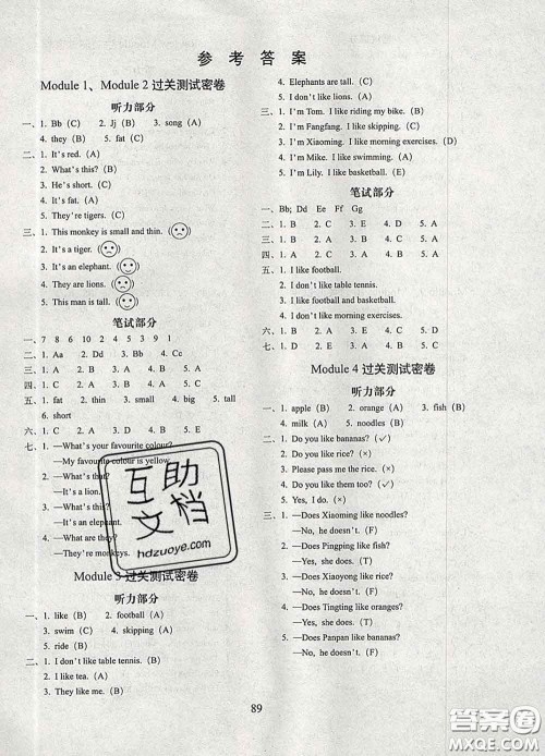 2020春期末冲刺100分完全试卷三年级英语下册外研版三起答案 2020春期末冲刺100分完全试卷三年级英语下册外研版三起答案