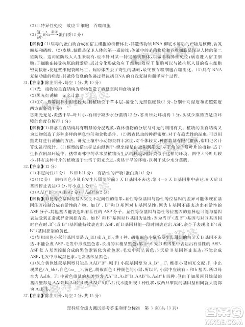 华大新高考联盟名校2020年5月高考预测考试理科综合试题及答案 华大新高考联盟名校2020年5月高考预测考试理科综合试题及答案