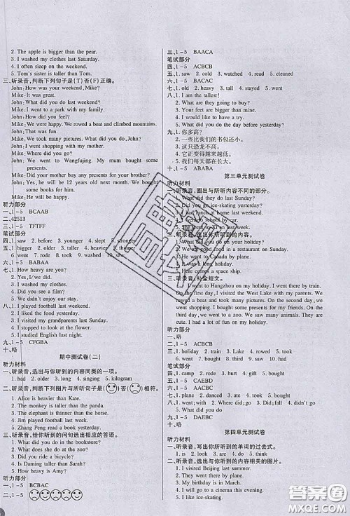 2020春黄冈100分冲刺卷六年级英语下册人教版答案 2020春黄冈100分冲刺卷六年级英语下册人教版答案