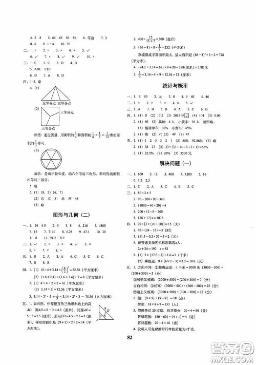 68所教学教科所2020年毕业升学完全练考卷数学答案