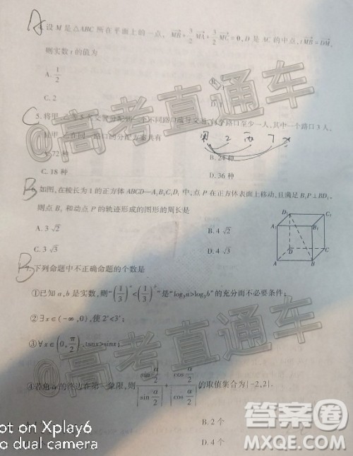 新疆维吾尔自治区2020年普通高考第二次适应性检测文科数学试题及答案