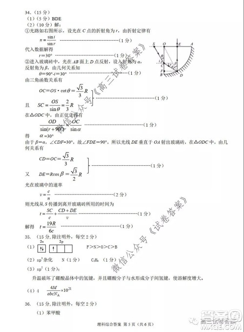 2020年河南省六市高三第二次联考理科综合试题及答案 2020年河南省六市高三第二次联考理科综合试题及答案