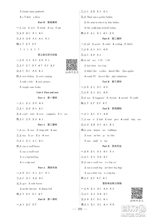 长江少年儿童出版社2020课时掌控六年级英语下册人教PEP版答案 长江少年儿童出版社2020课时掌控六年级英语下册人教PEP版答案