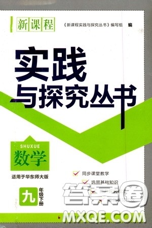 四川教育出版社2020新课程实践与探究丛书九年级数学下册华东师大版答案