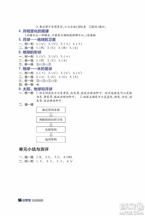四川民族出版社2020新课标小学生学习实践园地三年级科学下册答案 四川民族出版社2020新课标小学生学习实践园地三年级科学下册答案