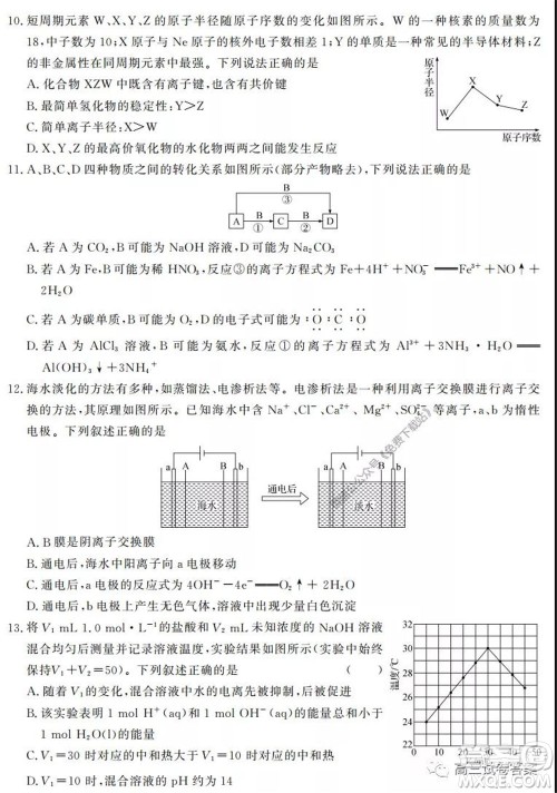 衡中同卷押题卷二2020年普通高等学校招生全国统一考试模拟试题理科综合试题及答案