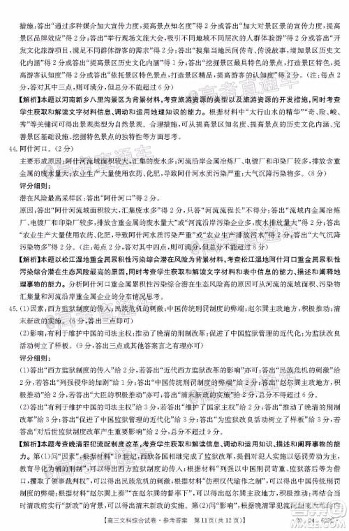 2020年莆田市高中毕业班第三次教学质量检测文科综合试题及答案 2020年莆田市高中毕业班第三次教学质量检测文科综合试题及答案