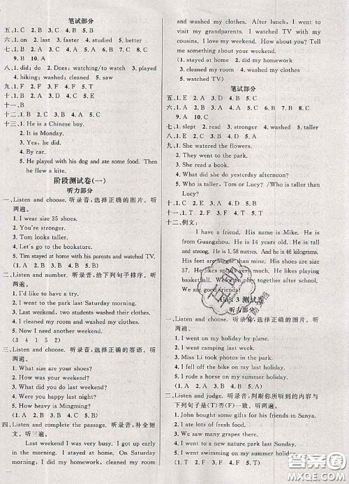 钟书金牌2020春过关冲刺100分六年级英语下册人教版答案